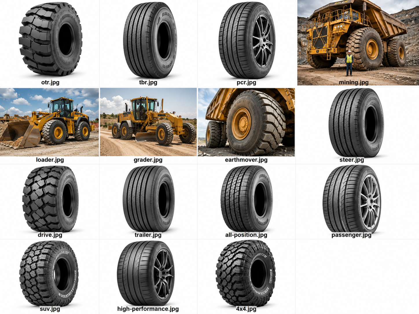 Thailand tire exporter warehouse with OTR tires, truck tires, PCR tires and global shipping operations